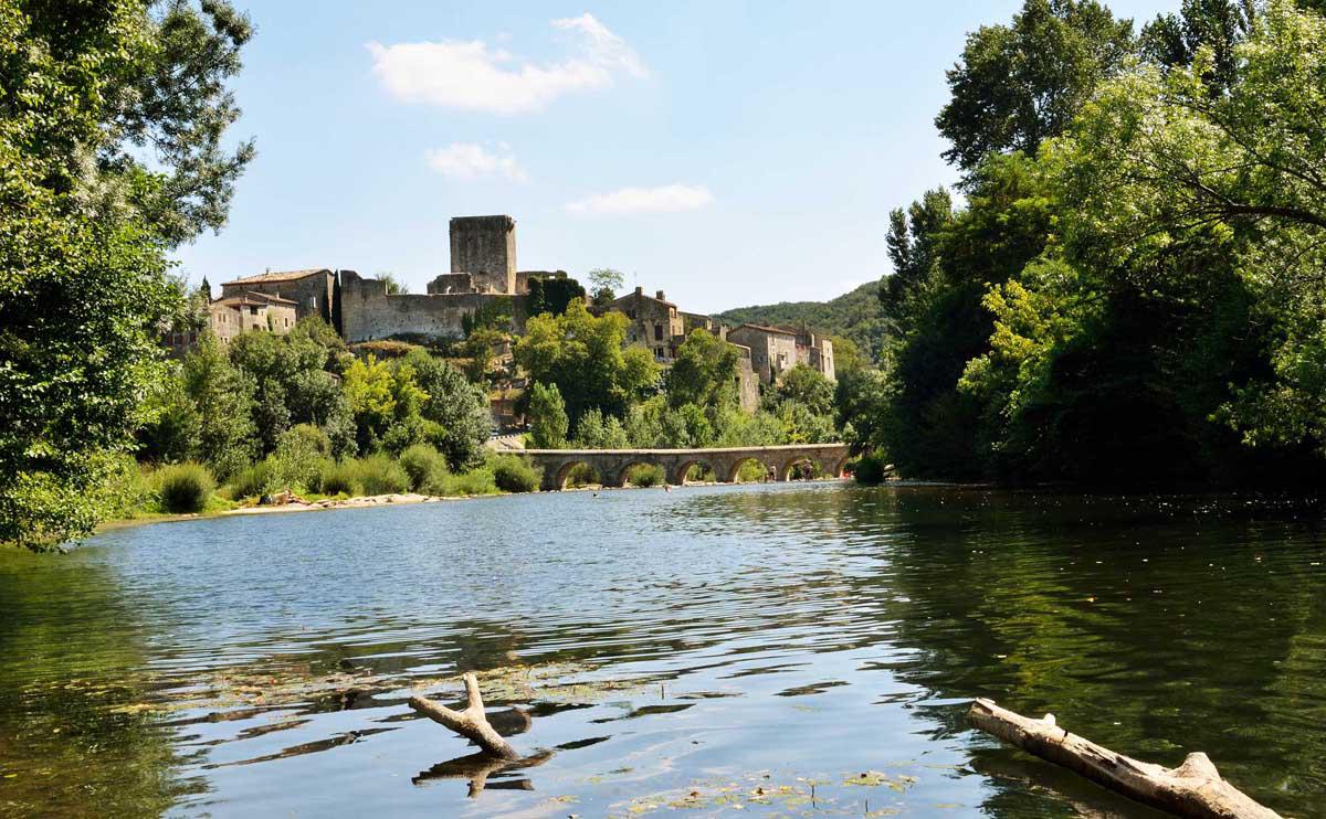 la Cèze et le pont du Moulin